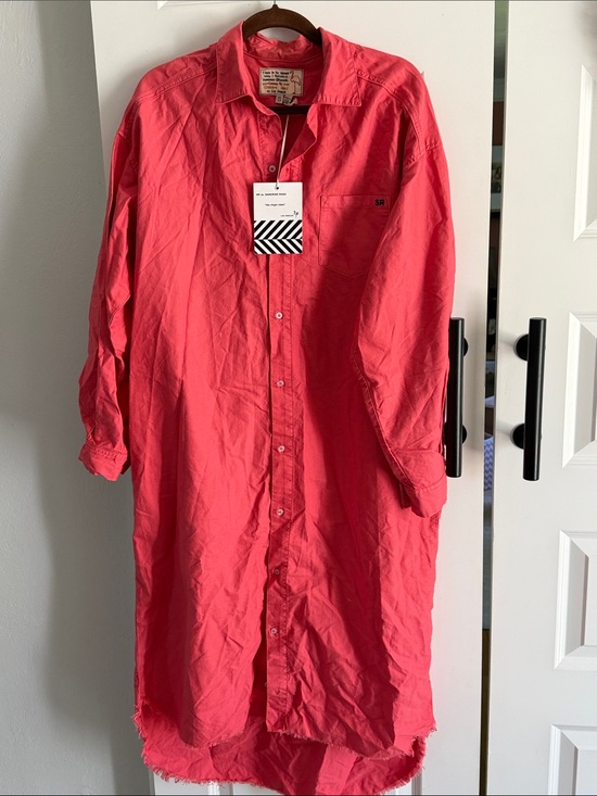 Sandrine Rose Dresses & Skirts - Sandrine Rose Coral Button-Front Shirt Dress‎ small